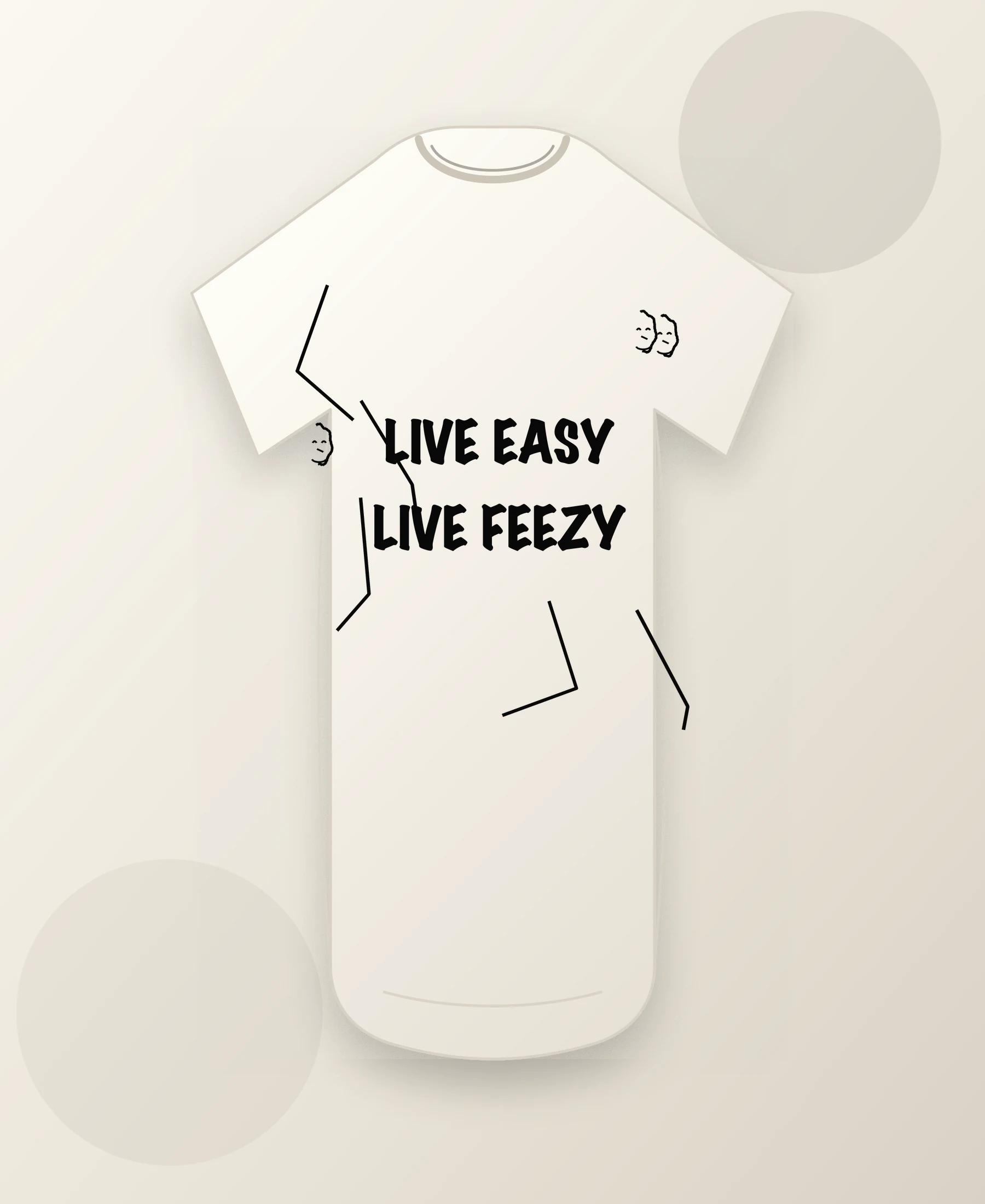 Easy Feezy Pattern Tee LiveFeezy graphic T-shirt mockup