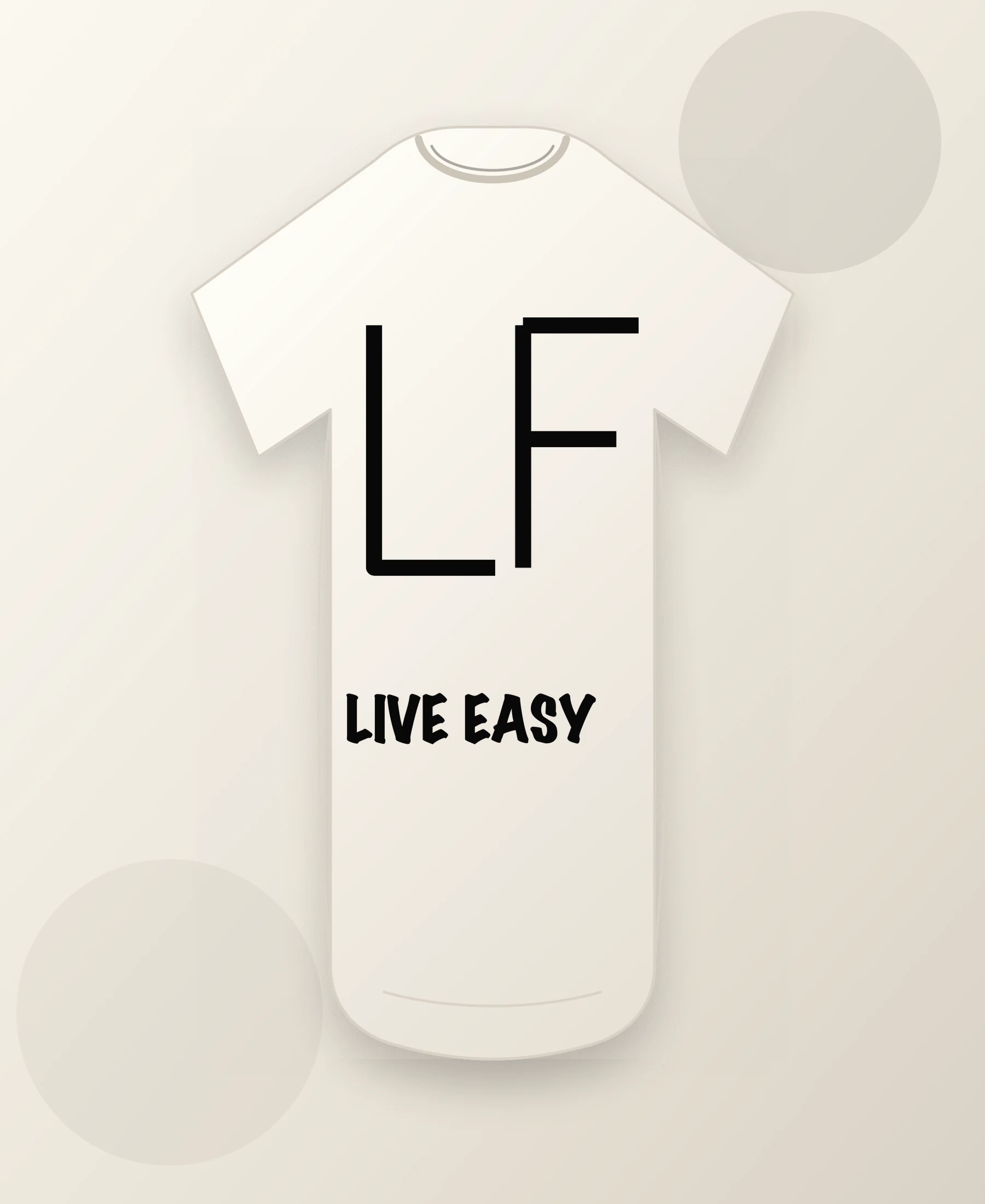 LF Mark Tee LiveFeezy graphic T-shirt mockup