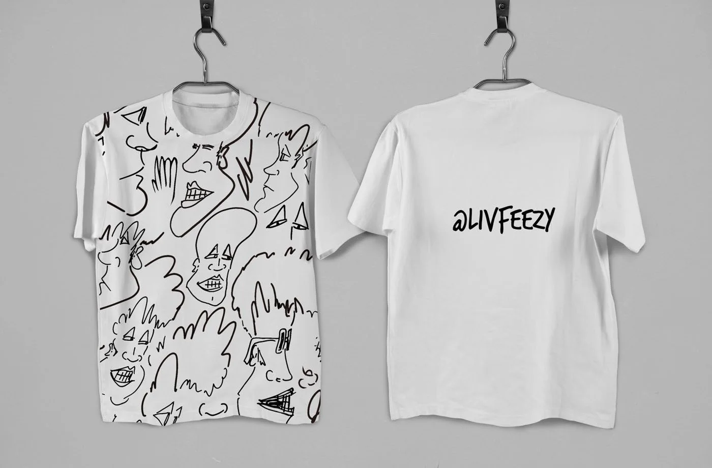 LiveFeezy give back graphic T-shirt mockup
